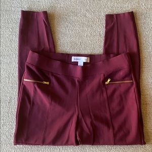 Maroon Stevie Cut Pants 👖 w/Faux Suede Accents